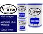 Preview: Volkswagen, Windsor Blue Metallic, LG5R / WS: 500ml Lackdose + 500ml Klarlack + 250ml Härter - Set, von ATW Autoteile West.